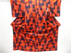 幾何学模様織り出し着物アンサンブル